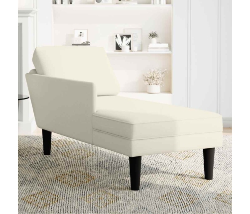 Zvilnis Ar Spilveniem Un Labo Roku Balstu, Krēmkrāsas Samts Vidaxl