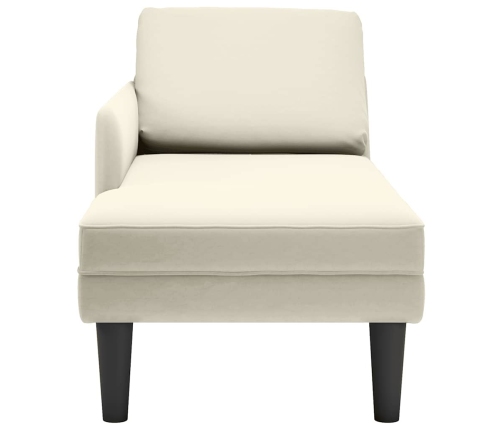 Zvilnis Ar Spilveniem Un Labo Roku Balstu, Krēmkrāsas Samts Vidaxl