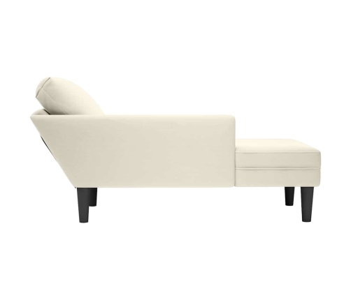 Zvilnis Ar Spilveniem Un Labo Roku Balstu, Krēmkrāsas Samts Vidaxl