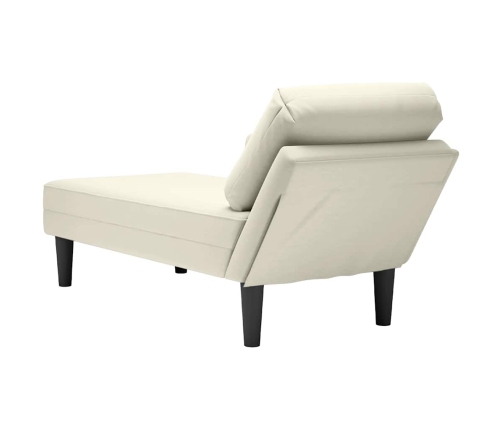 Zvilnis Ar Spilveniem Un Labo Roku Balstu, Krēmkrāsas Samts Vidaxl