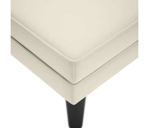 Zvilnis Ar Spilveniem Un Labo Roku Balstu, Krēmkrāsas Samts Vidaxl