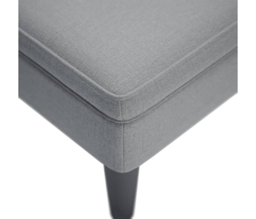 vidaXL zvilnis ar spilveniem un labo roku balstu gaiši pelēks audums