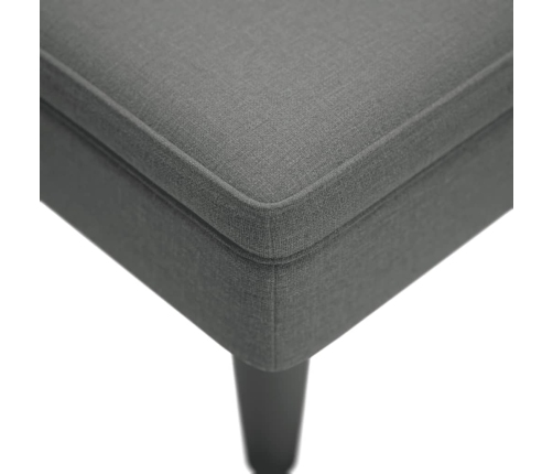 vidaXL zvilnis ar spilveniem un labo roku balstu tumši pelēks audums