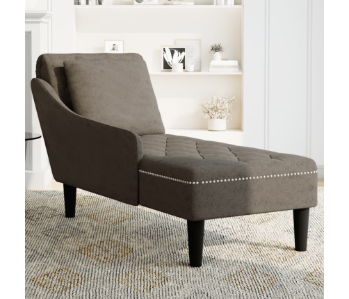 vidaXL zvilnis ar spilveniem un labo roku balstu, mākslīgā āda