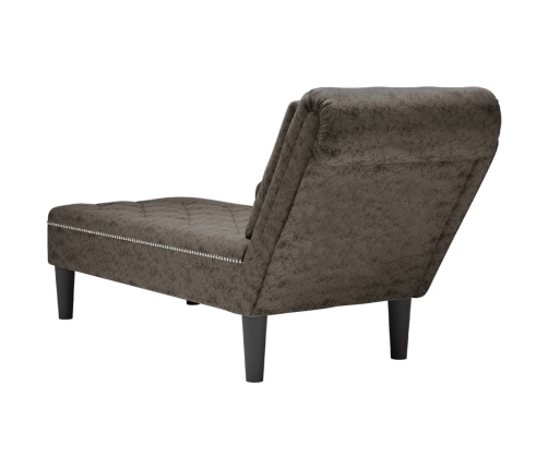 vidaXL zvilnis ar spilveniem un labo roku balstu, mākslīgā āda