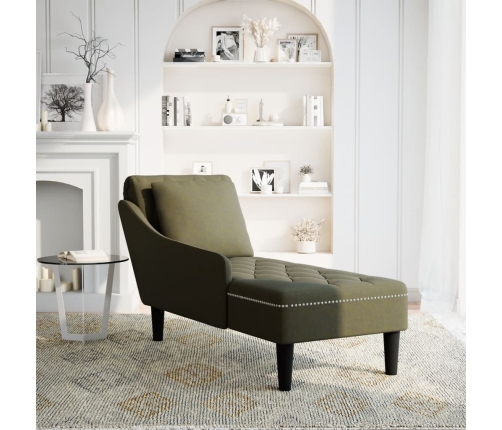 vidaXL zvilnis ar spilveniem un labo roku balstu, mākslīgā āda