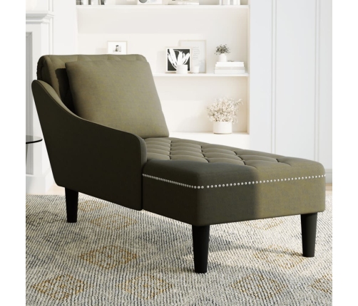 vidaXL zvilnis ar spilveniem un labo roku balstu, mākslīgā āda