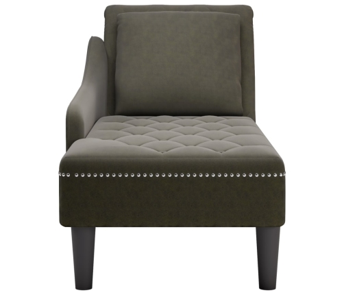 vidaXL zvilnis ar spilveniem un labo roku balstu, mākslīgā āda