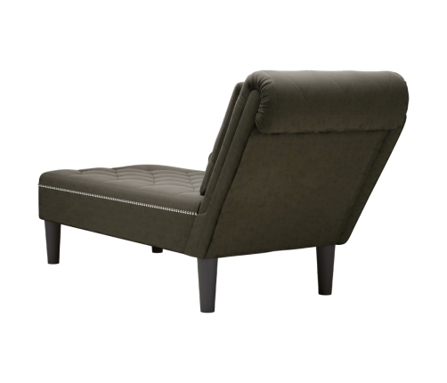 vidaXL zvilnis ar spilveniem un labo roku balstu, mākslīgā āda