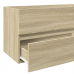 vidaXL izlietnes skapītis, ozolkoka, 90x38,5x45 cm, skaidu plātne