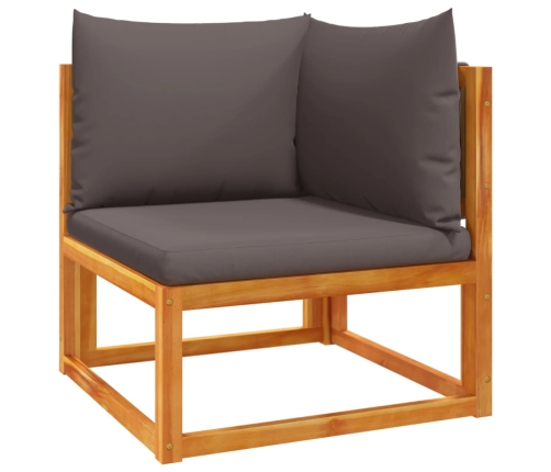 vidaXL 10-daļīgs dārza atpūtas mēbeļu komplekts ar matračiem, akācija