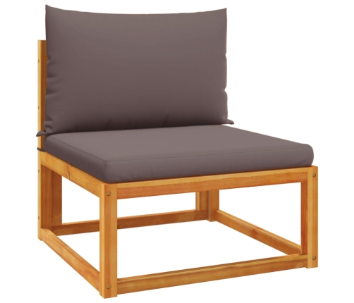 vidaXL 10-daļīgs dārza atpūtas mēbeļu komplekts ar matračiem, akācija