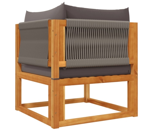 vidaXL 10-daļīgs dārza atpūtas mēbeļu komplekts ar matračiem, akācija