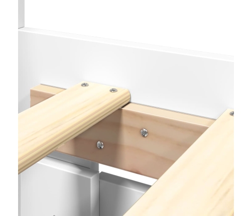 vidaXL gultas rāmis ar galvgali bez matrača, balts, 200x200 cm