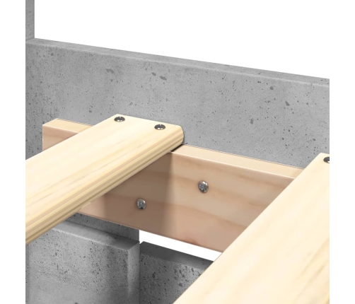 vidaXL gultas rāmis ar galvgali, pelēks, 200x200 cm, inženierijas koks