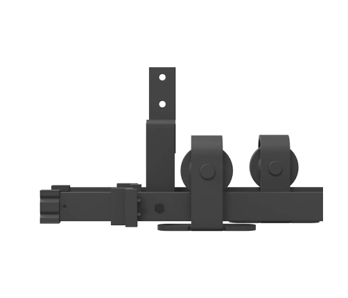 vidaXL bīdāmo durvju sistēma, 183 cm, melns tērauds