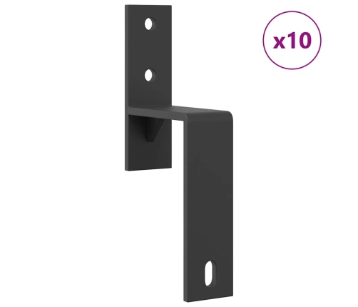 vidaXL bīdāmo durvju sistēma, 183 cm, melns tērauds