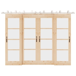 Bīdāmo Durvju Sistēma, 366 Cm, Nerūsējošs Tērauds Vidaxl