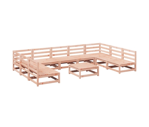 vidaXL 10-daļīgs dārza dīvānu komplekts, egles masīvkoks