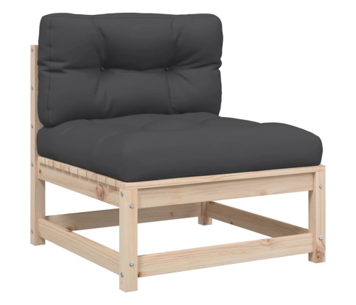 vidaXL 10-daļīgs dārza dīvānu komplekts vaska brūnas priedes masīvkoks