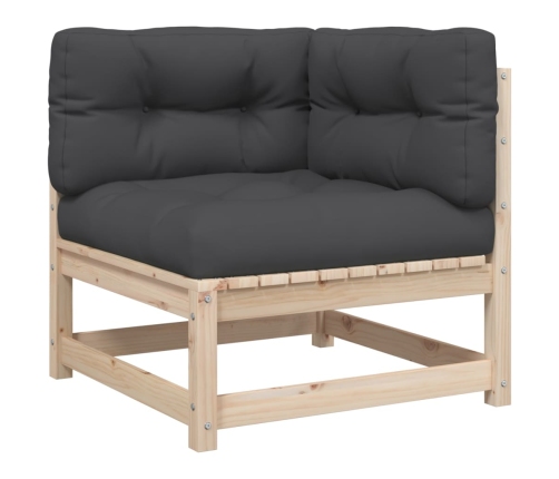 vidaXL 10-daļīgs dārza dīvānu komplekts vaska brūnas priedes masīvkoks