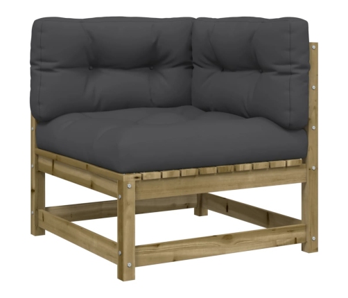 vidaXL 10-daļīgs dārza dīvāna komplekts ar matračiem impregnēta priede