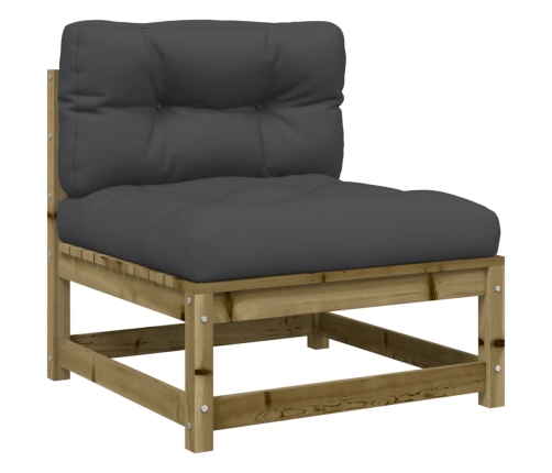 vidaXL 10-daļīgs dārza dīvāna komplekts ar matračiem impregnēta priede