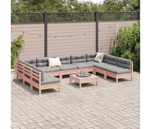 10-Daļīgs Dārza Dīvānu Komplekts, Matrači, Egles Masīvkoks Vidaxl