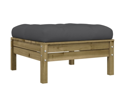 vidaXL 10-daļīgs dārza dīvāna komplekts ar matračiem impregnēta priede