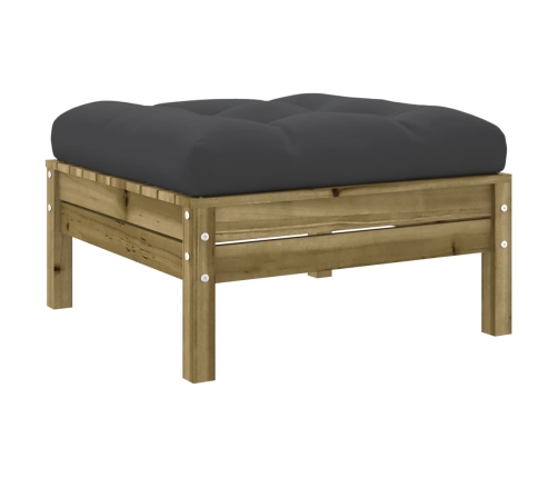 vidaXL 10-daļīgs dārza dīvāna komplekts ar matračiem impregnēta priede