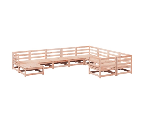 vidaXL 10-daļīgs dārza dīvānu komplekts, egles masīvkoks