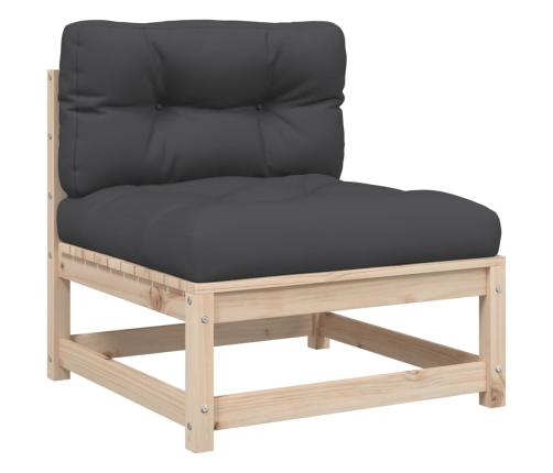 vidaXL 10-daļīgs dārza dīvānu komplekts vaska brūnas priedes masīvkoks