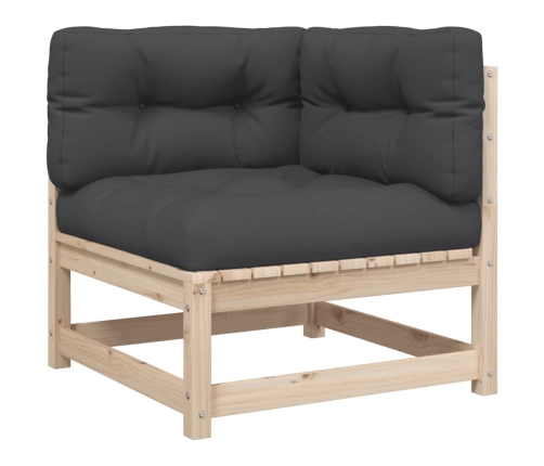 vidaXL 10-daļīgs dārza dīvānu komplekts vaska brūnas priedes masīvkoks