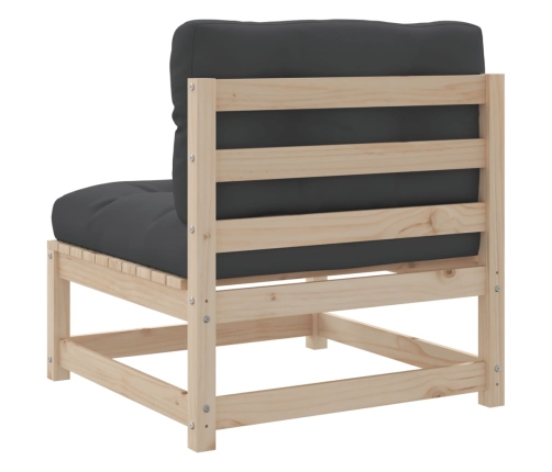 vidaXL 10-daļīgs dārza dīvānu komplekts vaska brūnas priedes masīvkoks