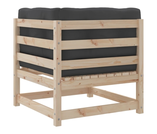 vidaXL 10-daļīgs dārza dīvānu komplekts vaska brūnas priedes masīvkoks