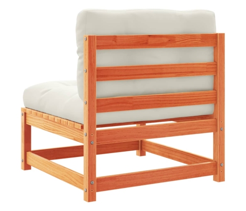 10-Daļīgs Dārza Dīvānu Komplekts, Matrači, Brūns Priedes Koks Vidaxl