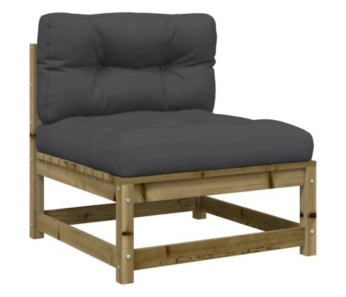 10-Daļīgs Dārza Dīvāna Komplekts Ar Matračiem Impregnēta Priede Vidaxl