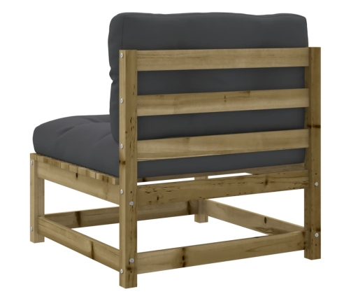 10-Daļīgs Dārza Dīvāna Komplekts Ar Matračiem Impregnēta Priede Vidaxl