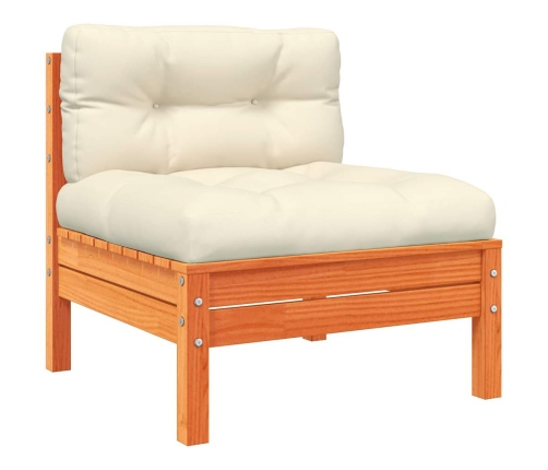 11-Daļīgs Dārza Dīvānu Komplekts, Matrači, Brūns Priedes Koks Vidaxl