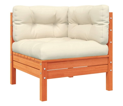 11-Daļīgs Dārza Dīvānu Komplekts, Matrači, Brūns Priedes Koks Vidaxl