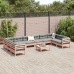 11-Daļīgs Dārza Dīvānu Komplekts, Matrači, Egles Masīvkoks Vidaxl