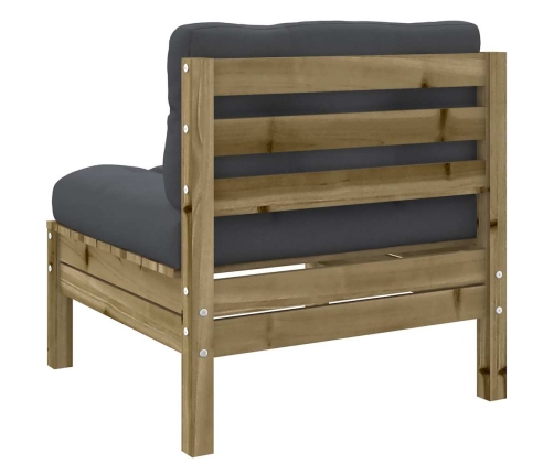 11-Daļīgs Dārza Dīvāna Komplekts Ar Matračiem Impregnēta Priede Vidaxl