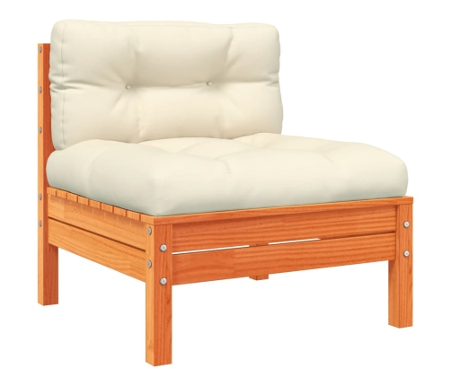 12-Daļīgs Dārza Dīvānu Komplekts, Matrači, Brūns Priedes Koks Vidaxl