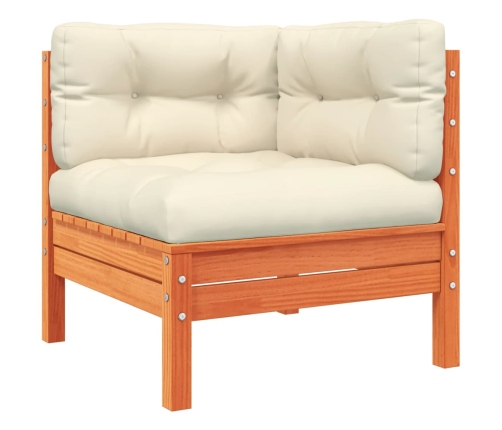 12-Daļīgs Dārza Dīvānu Komplekts, Matrači, Brūns Priedes Koks Vidaxl