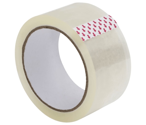 vidaXL iepakošanas līmlentes, 72 gab., caurspīdīgas, 48 mm x 66 m