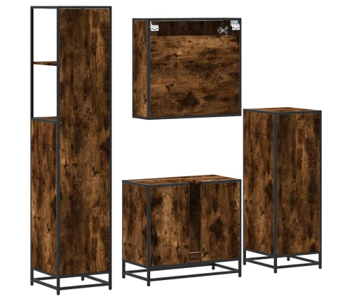 4-Daļīgs Vannasistabas Mēbeļu Komplekts, Ozolkoka Krāsa Vidaxl