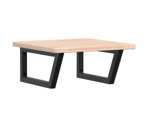 vidaXL izlietnes plaukts, stiprināms pie sienas, tērauds, ozola koks