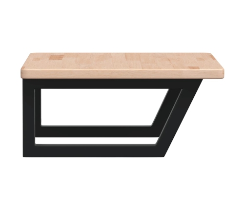 vidaXL izlietnes plaukts, stiprināms pie sienas, tērauds, ozola koks