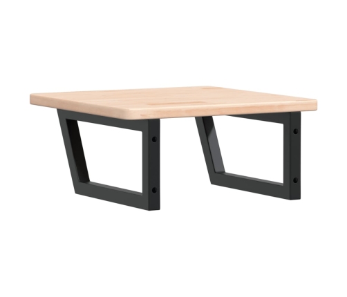 vidaXL izlietnes plaukts, stiprināms pie sienas, tērauds, ozola koks