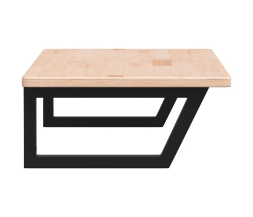 vidaXL izlietnes plaukts, stiprināms pie sienas, tērauds, ozola koks